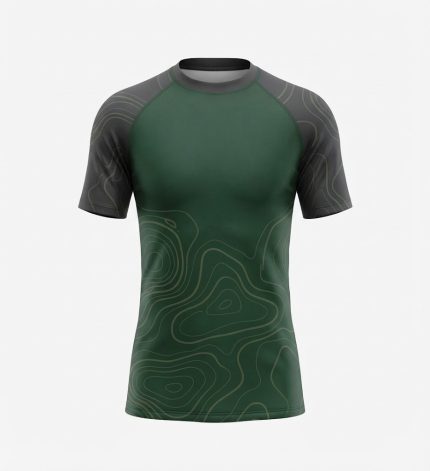 Green & Black Boxing Martial Arts Rash Guard – Premium Compression Training Shirt