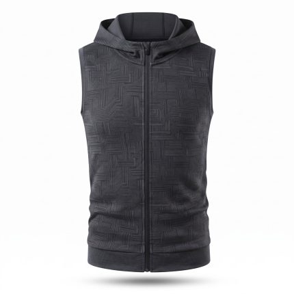 Premium Men's Sleeveless Hoodie Jacket – Performance Fitness Wear