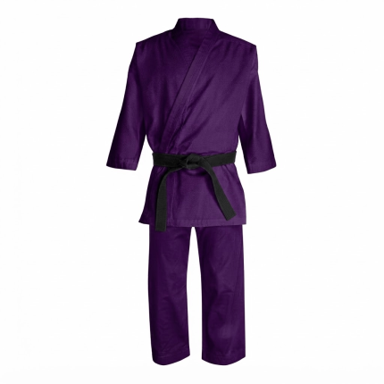 Custom Purple Kobudo Martial Arts Uniform with Black Belt